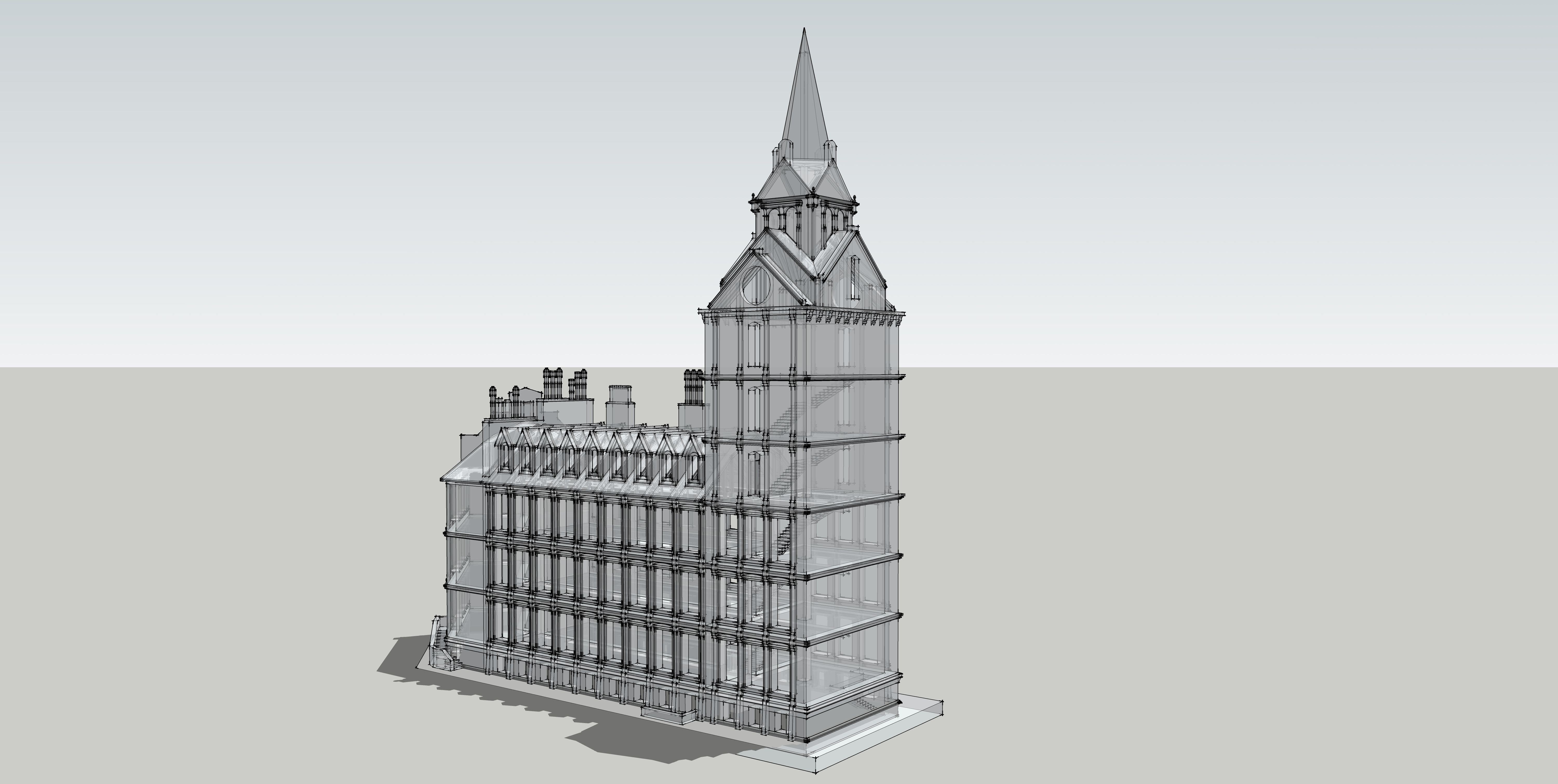 Building-5 big ben 3D model_9