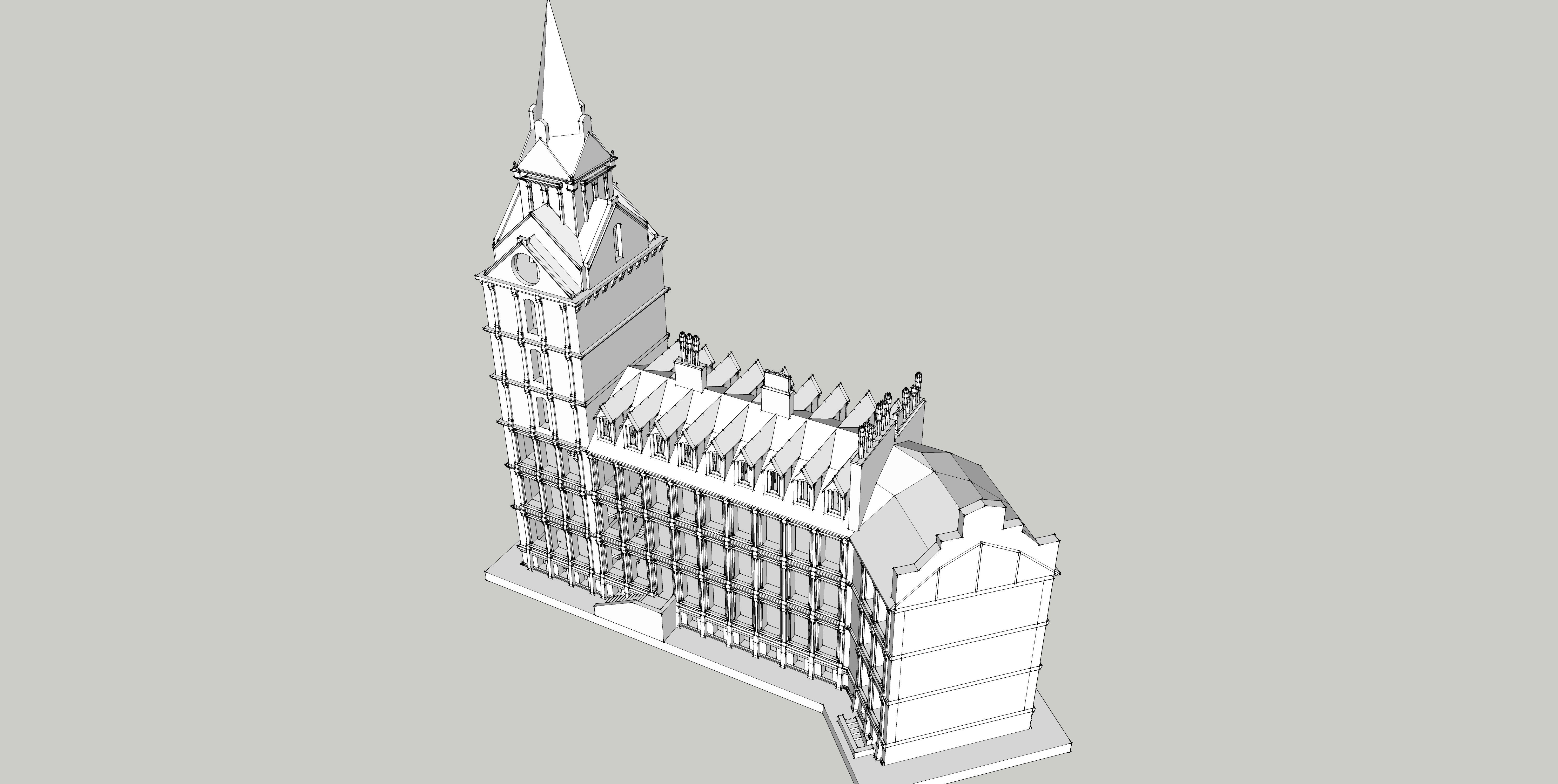 Building-5 big ben 3D model_11