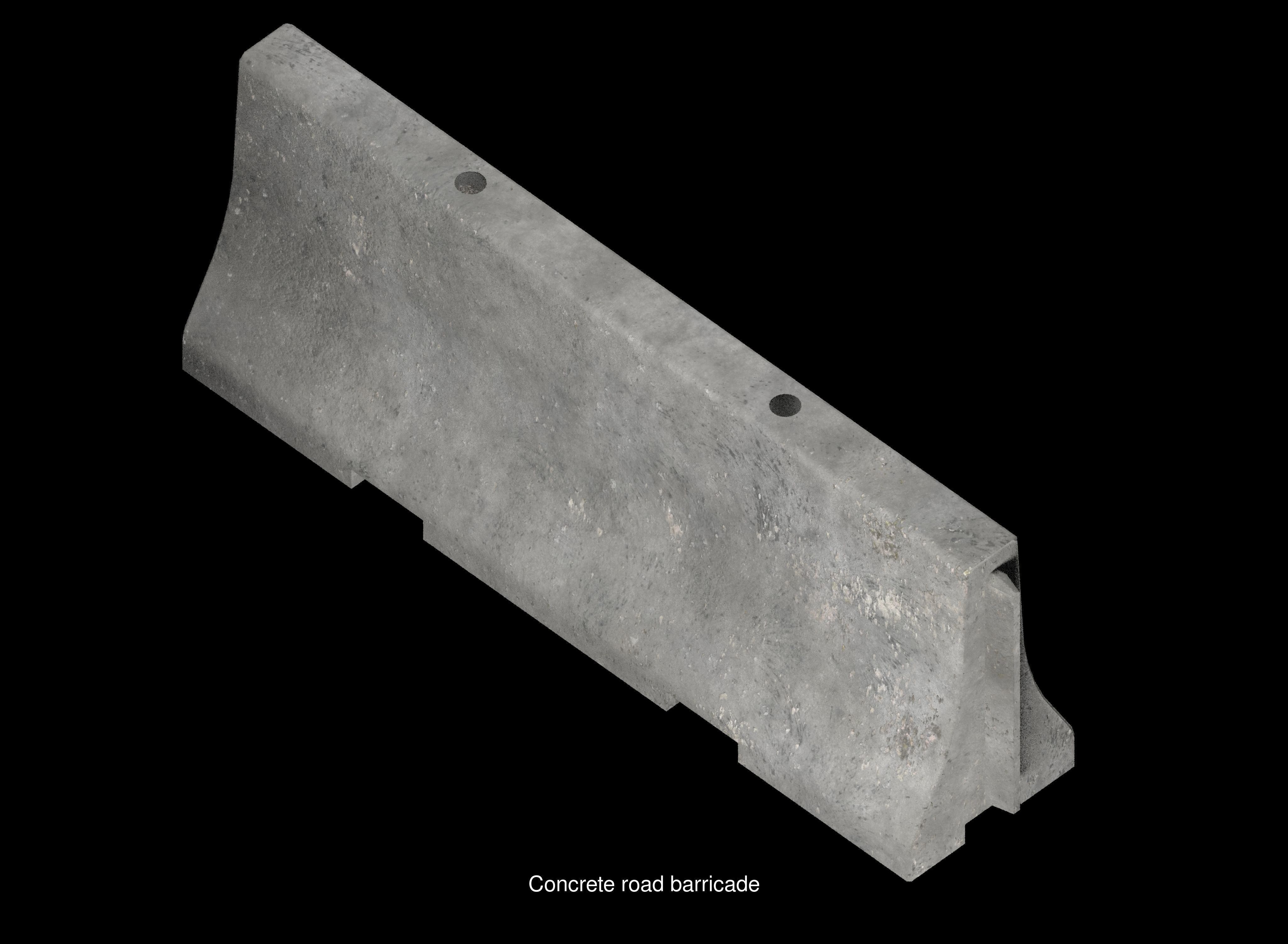 roadblock barricade 3D Model Collection_5