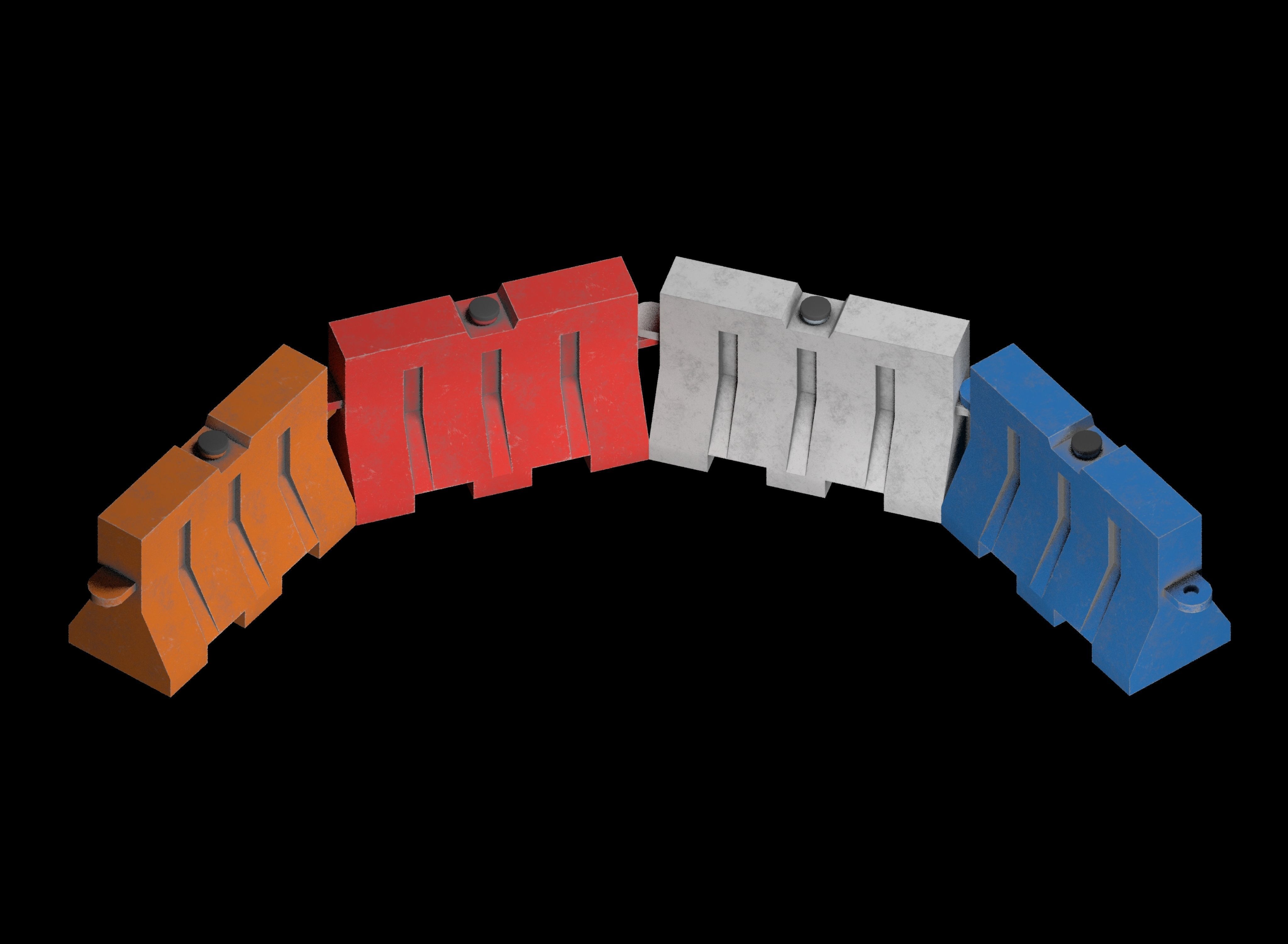 roadblock barricade 3D Model Collection_8