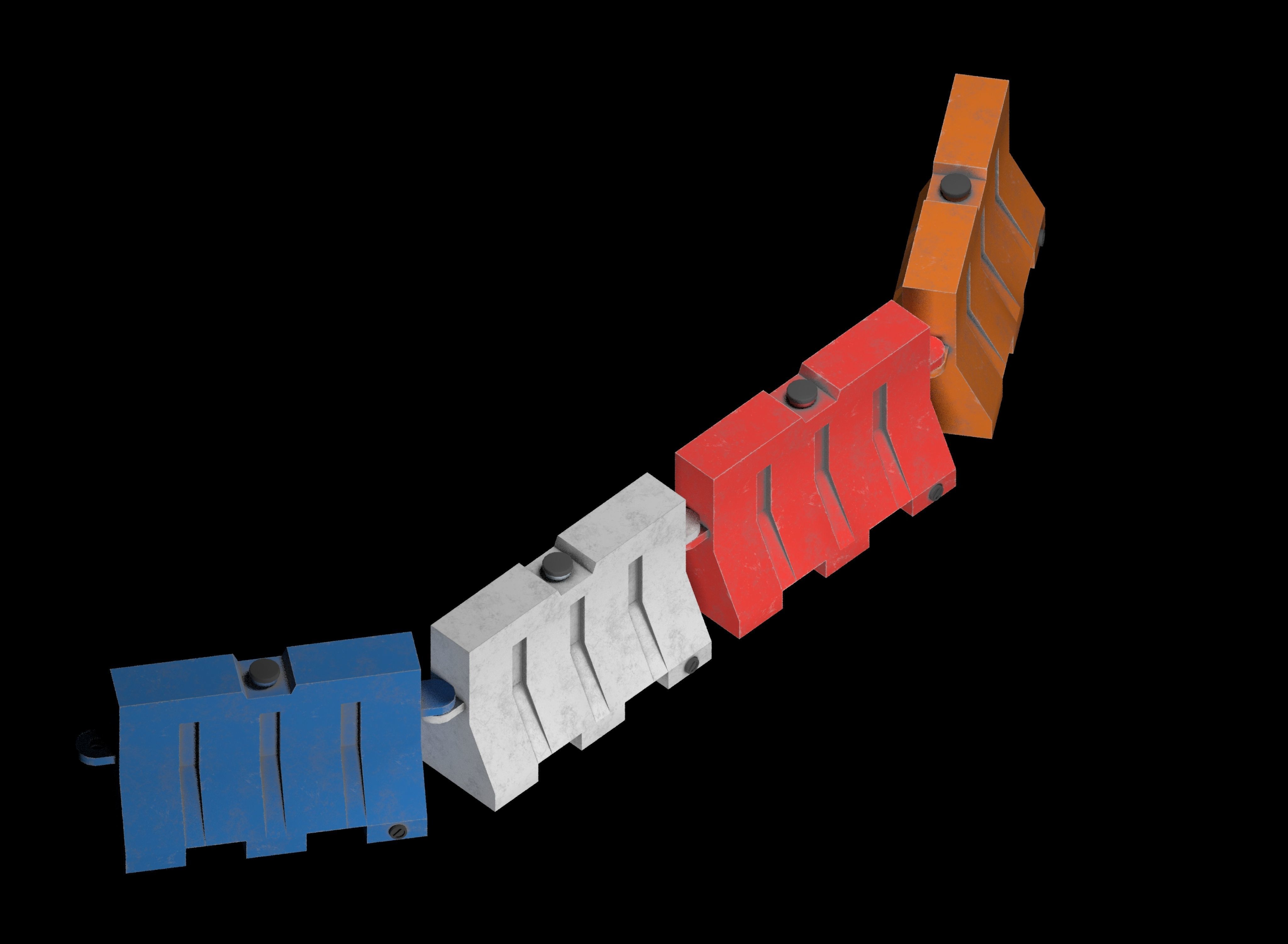 roadblock barricade 3D Model Collection_9