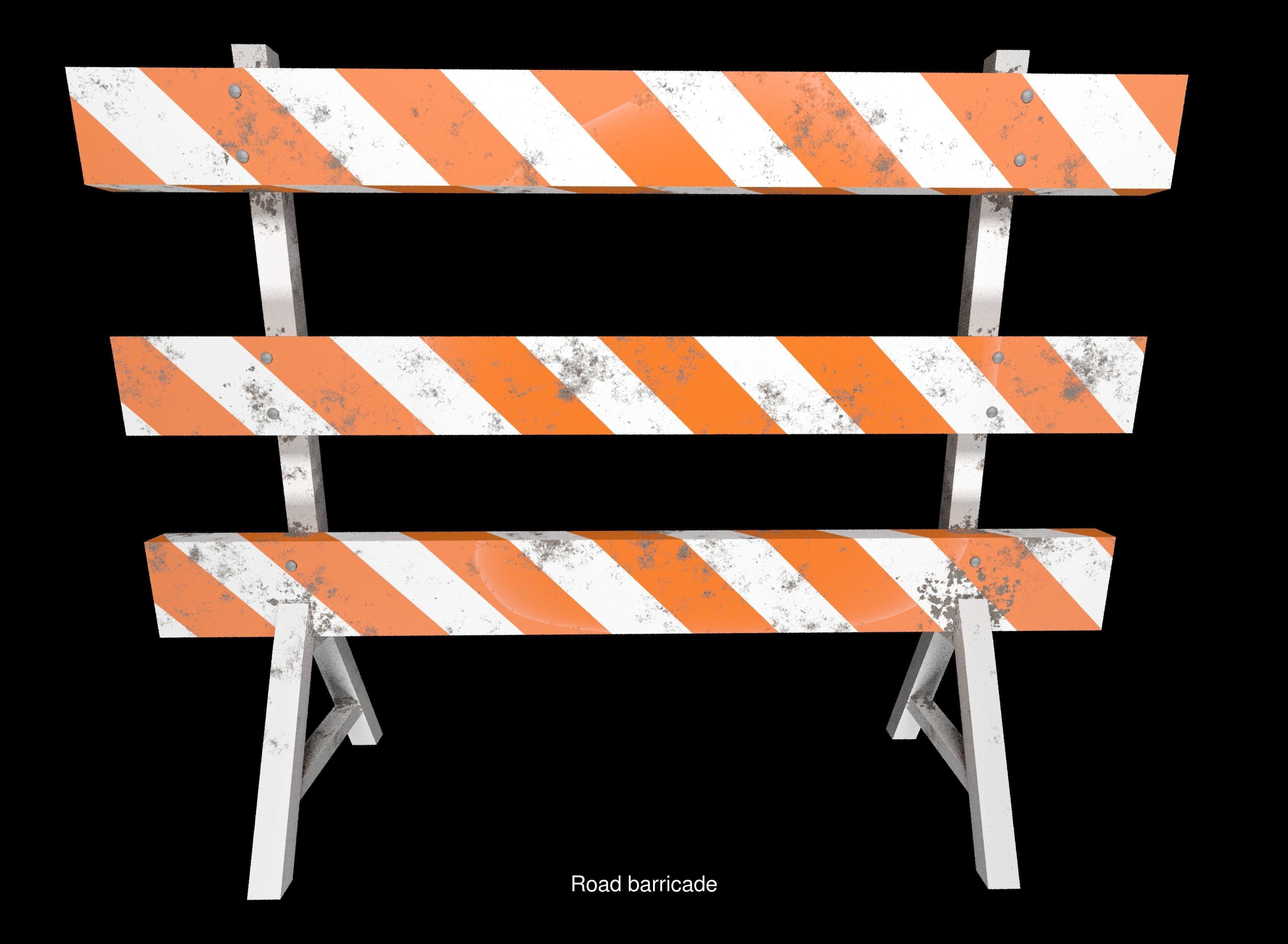roadblock barricade 3D Model Collection_1