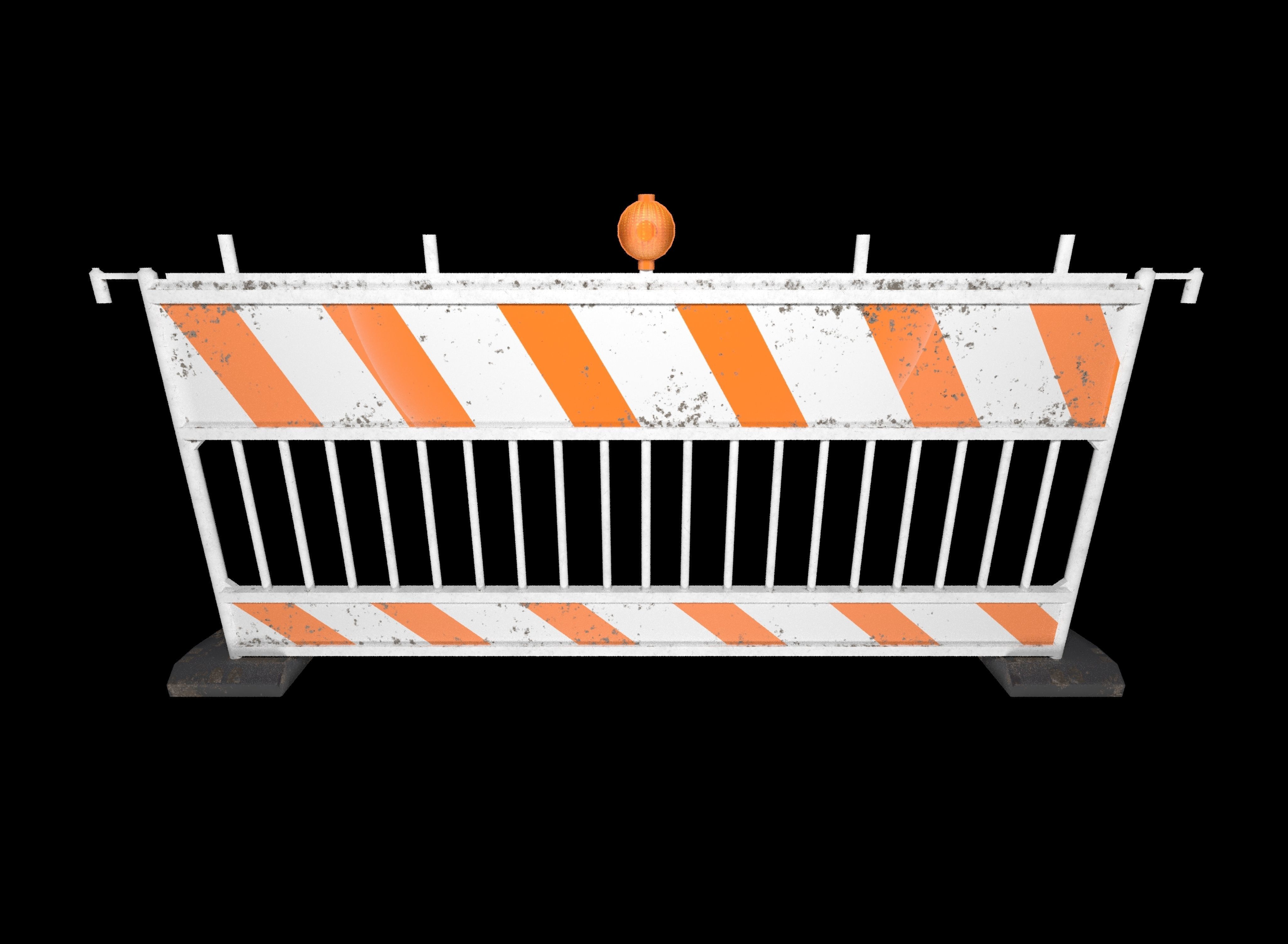 roadblock barricade 3D Model Collection_2