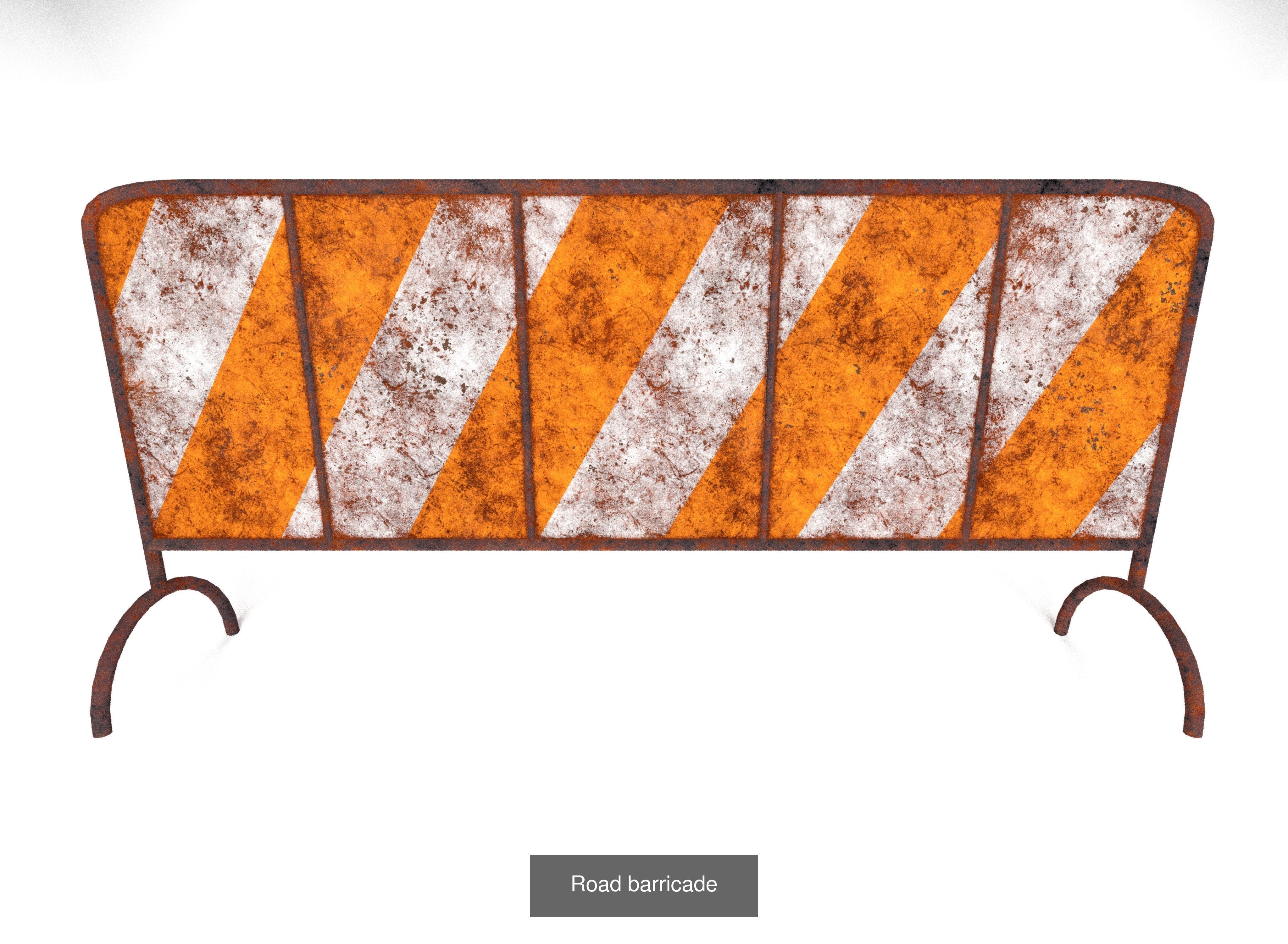 roadblock barricade 3D Model Collection_6