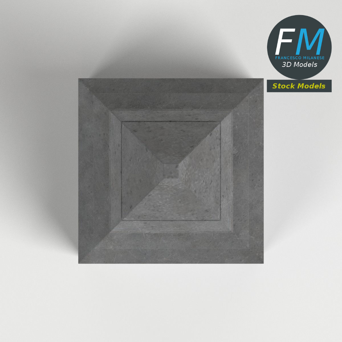 Obelisk gravestone 3D model_6