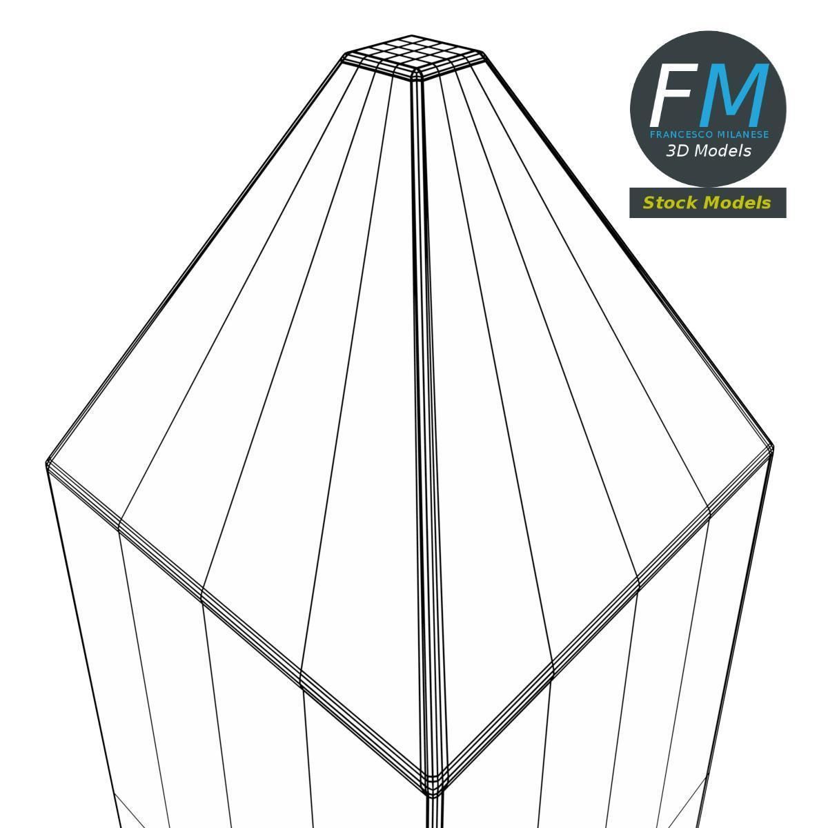 Obelisk gravestone 3D model_8