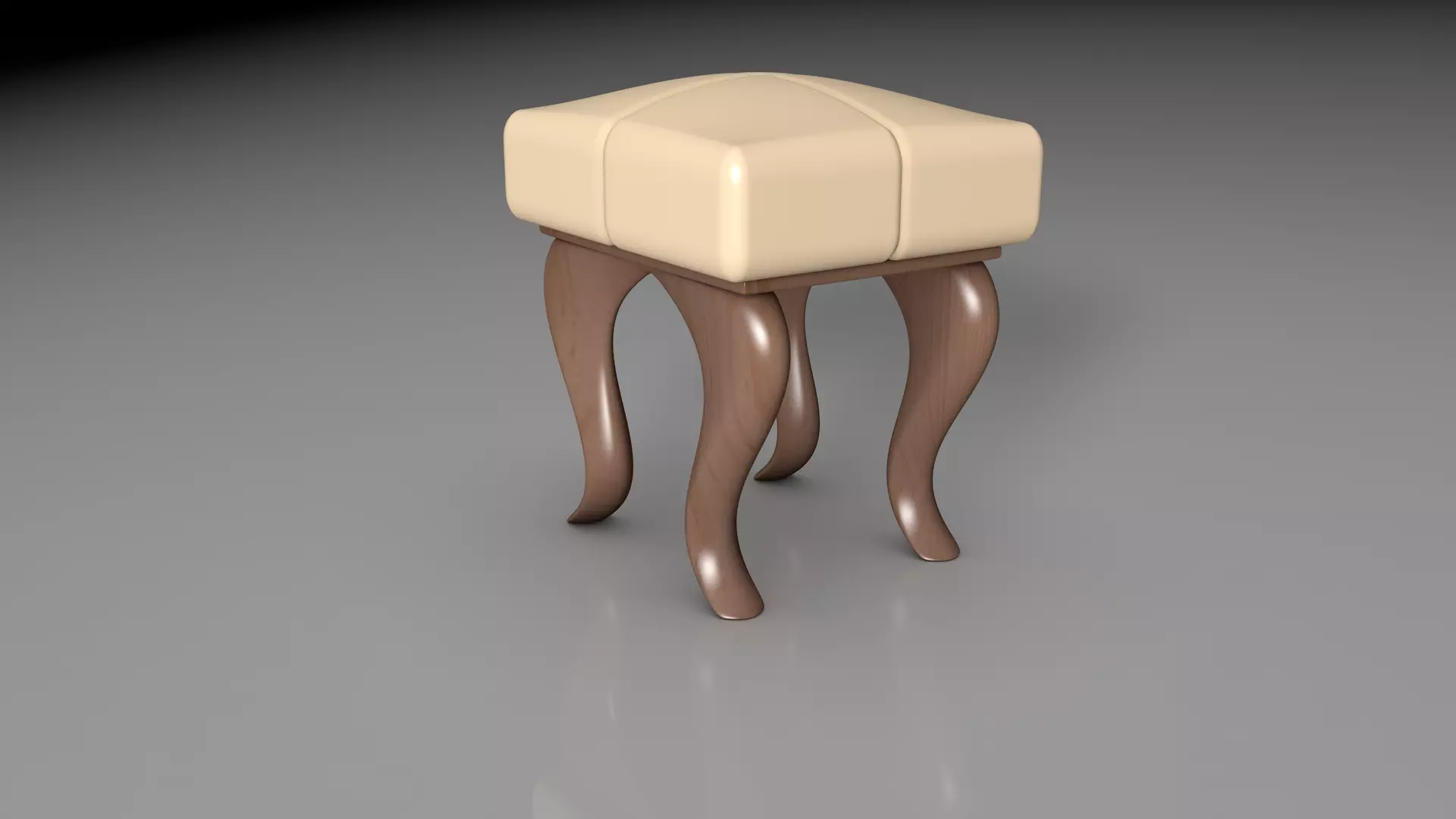 padded stool Free 3D model