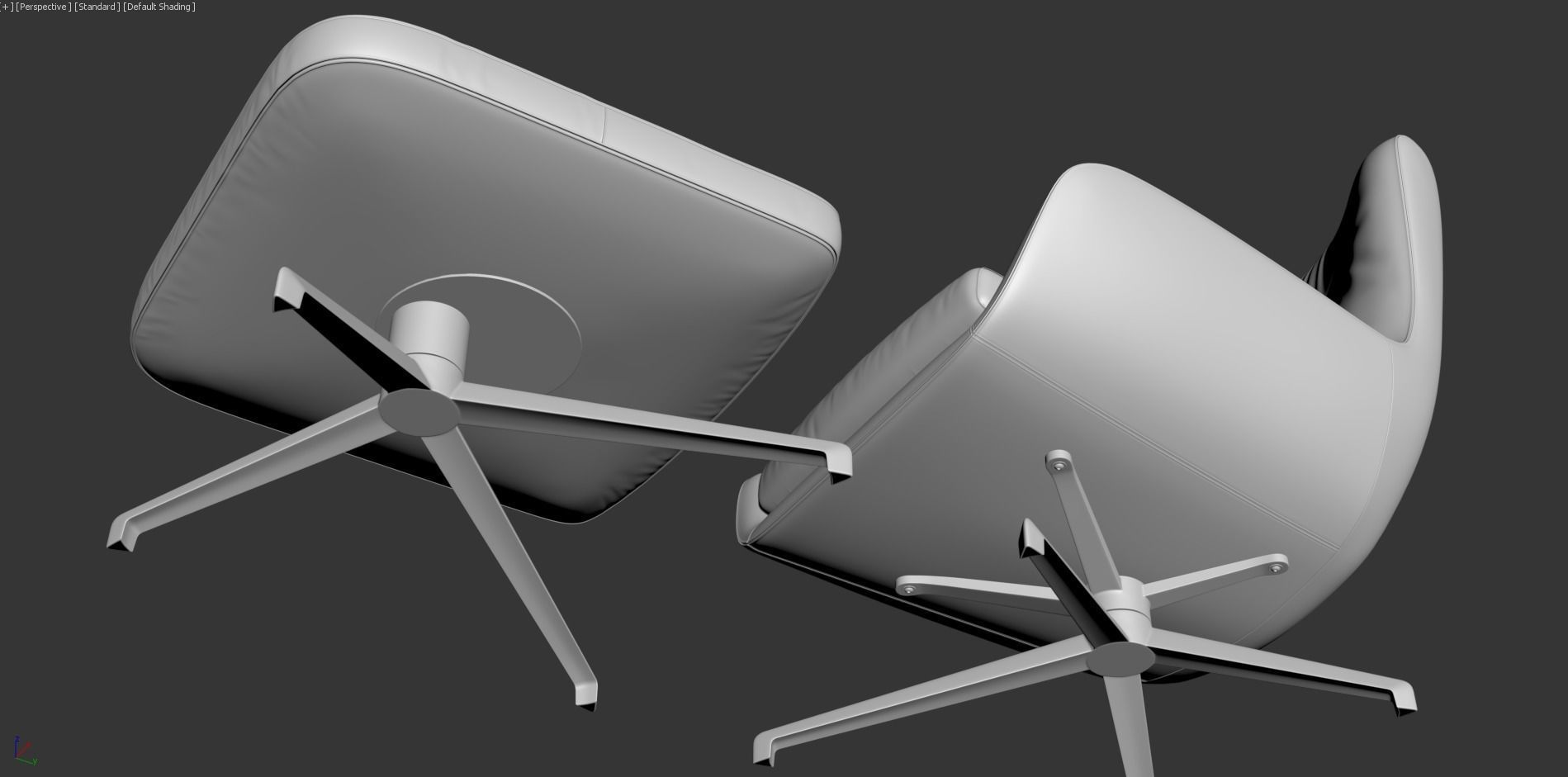 Minotti Jensen Armchair with Ottoman 3D model_14