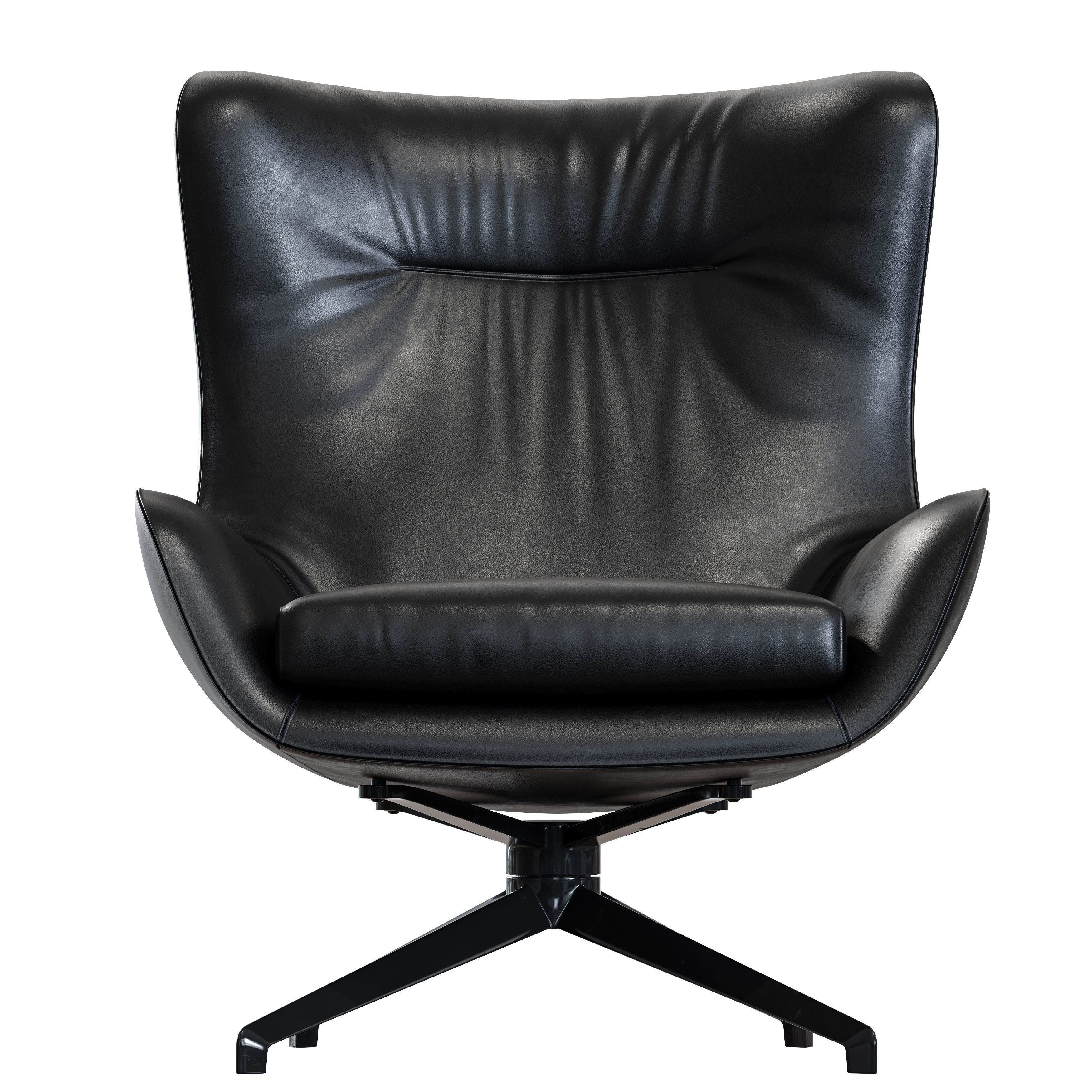 Minotti Jensen Armchair with Ottoman 3D model_1
