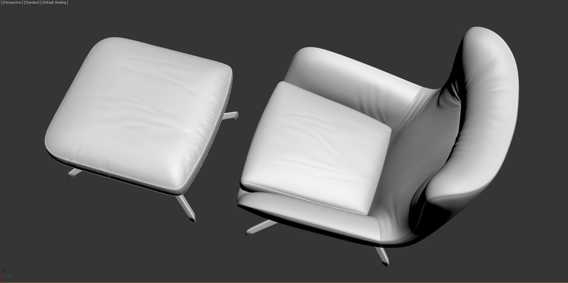 Minotti Jensen Armchair with Ottoman 3D model_15