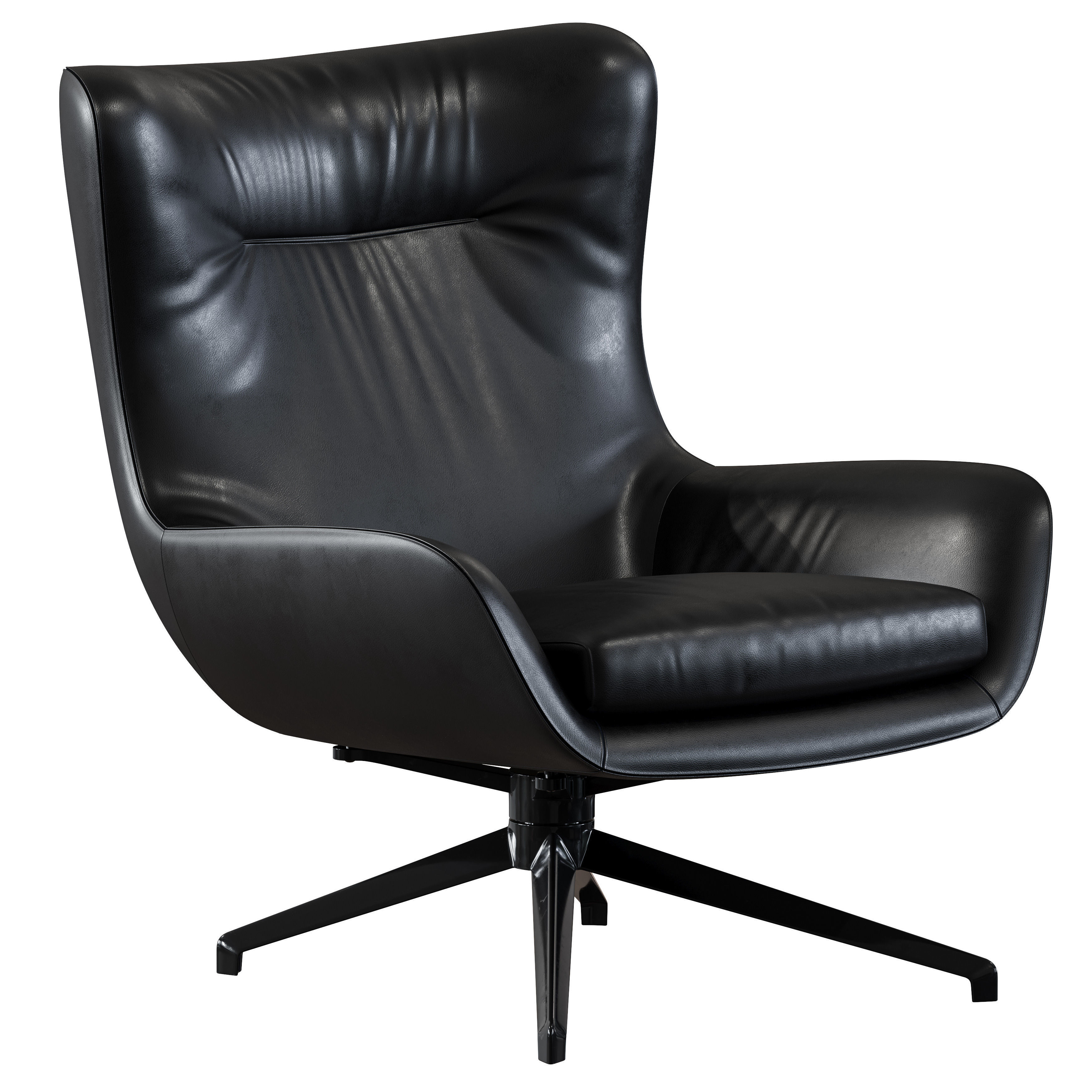 Minotti Jensen Armchair with Ottoman 3D model_2