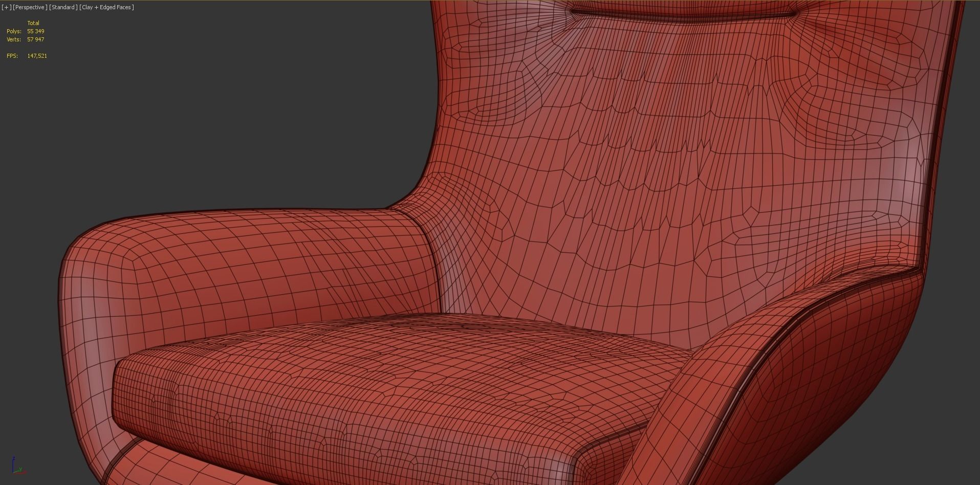 Minotti Jensen Armchair with Ottoman 3D model_18