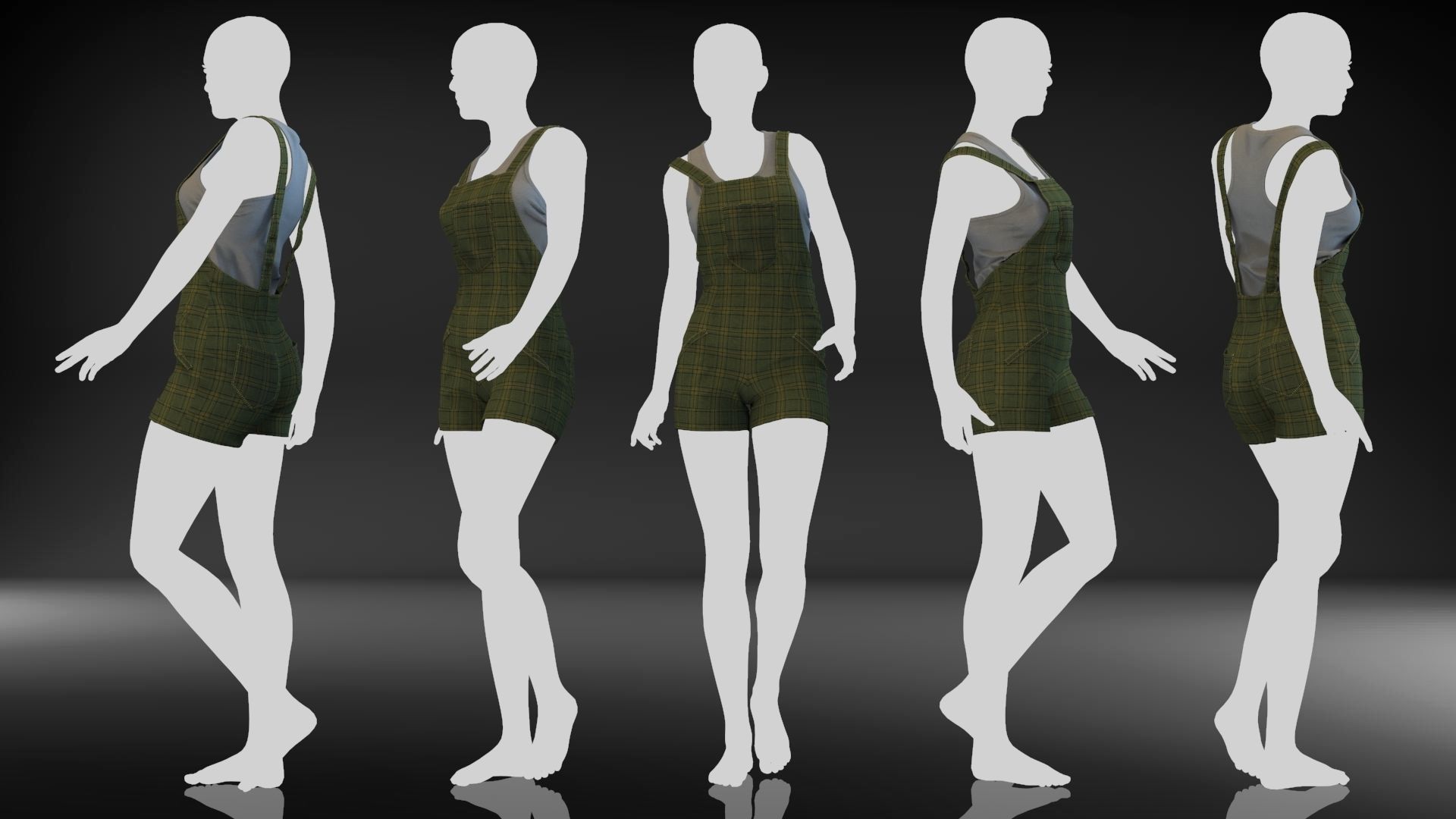 3D Marvelous Designer Clothes - 09 Overall Set | CGTrader