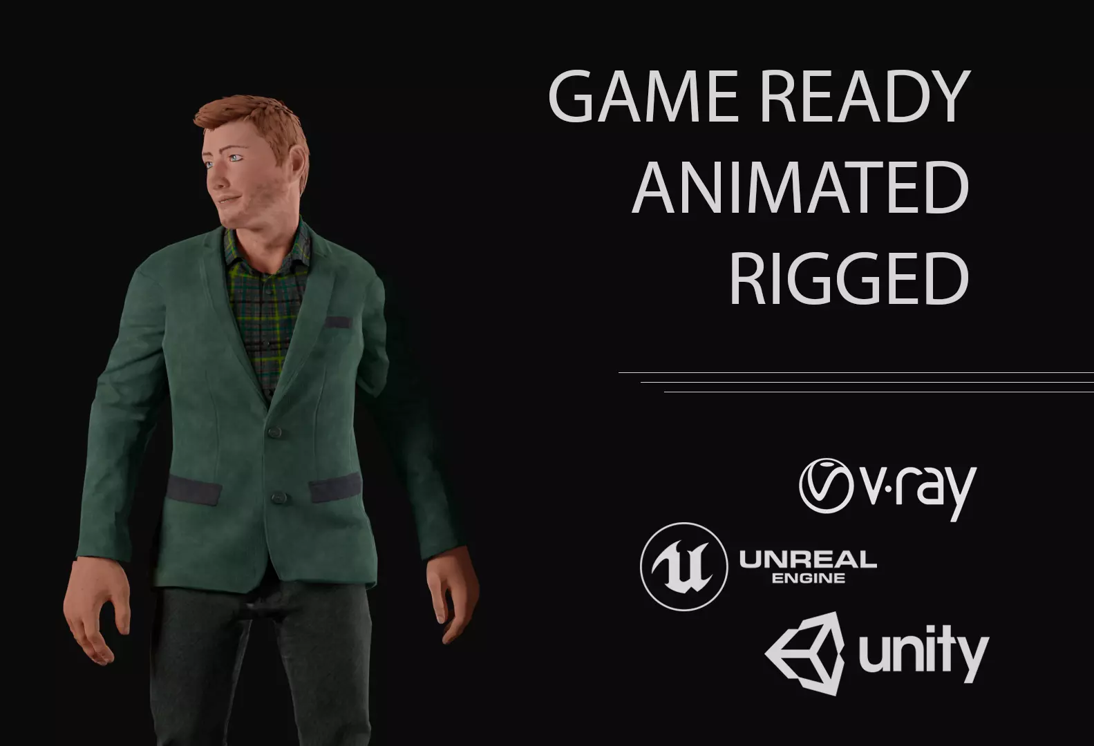 Male Character - Allan Low-poly 3D model