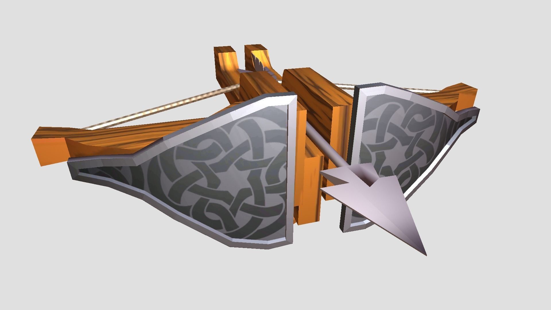 Cartoon Arrow Cannon Low-poly 3D model_3
