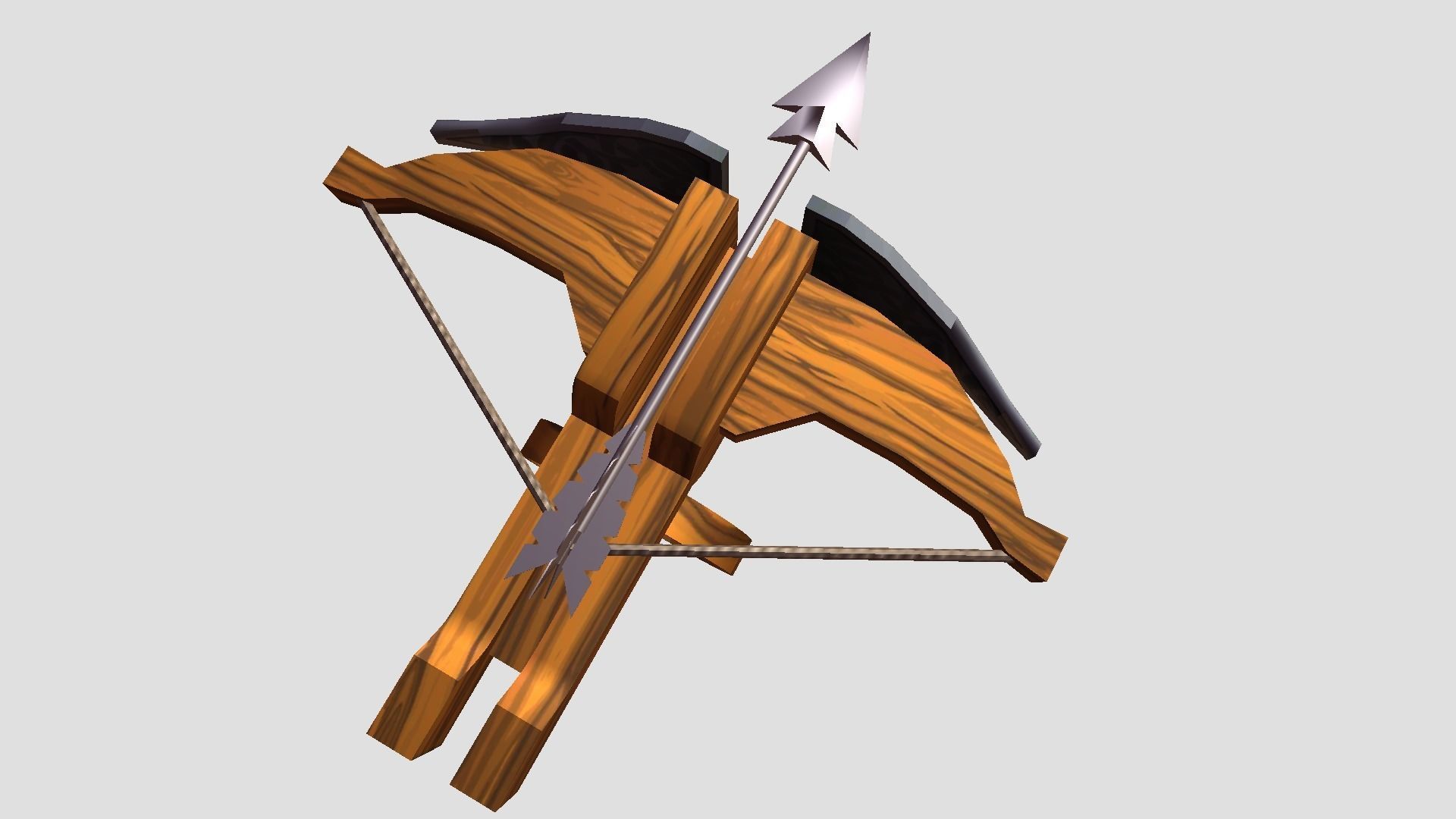 Cartoon Arrow Cannon Low-poly 3D model_2