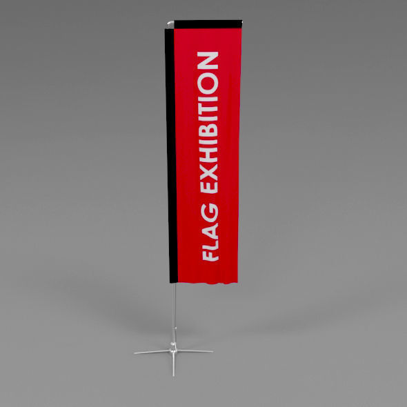 Flag Exhibition 05 3D model_2