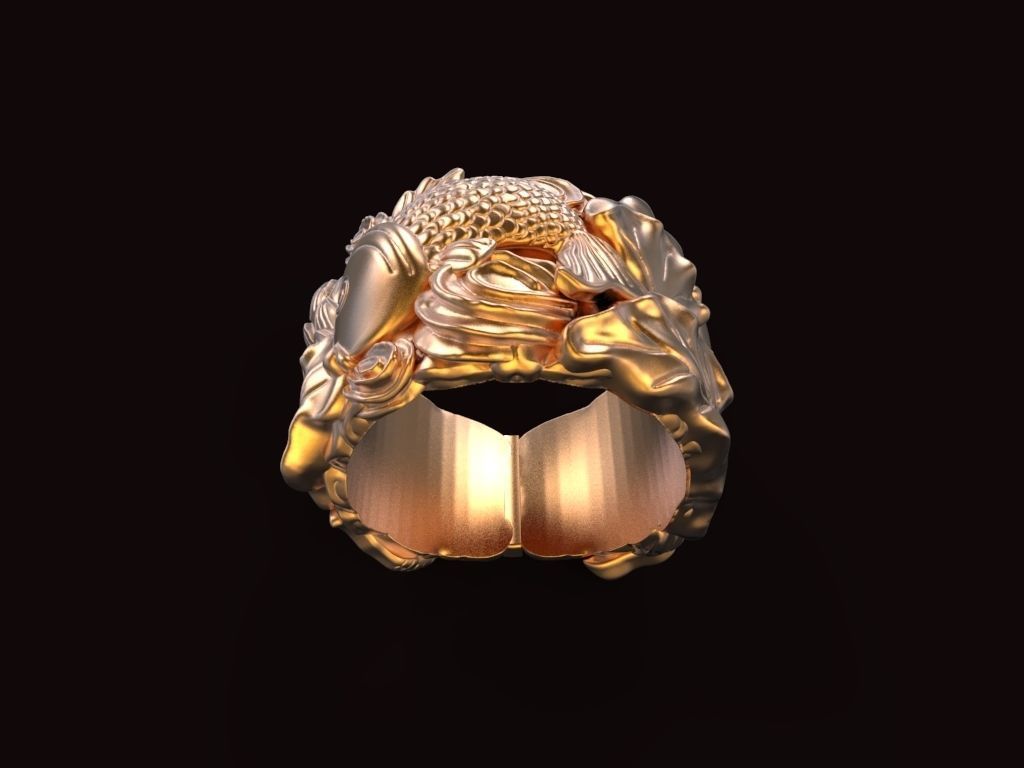 ring-01 buddha ring 3D print model_2