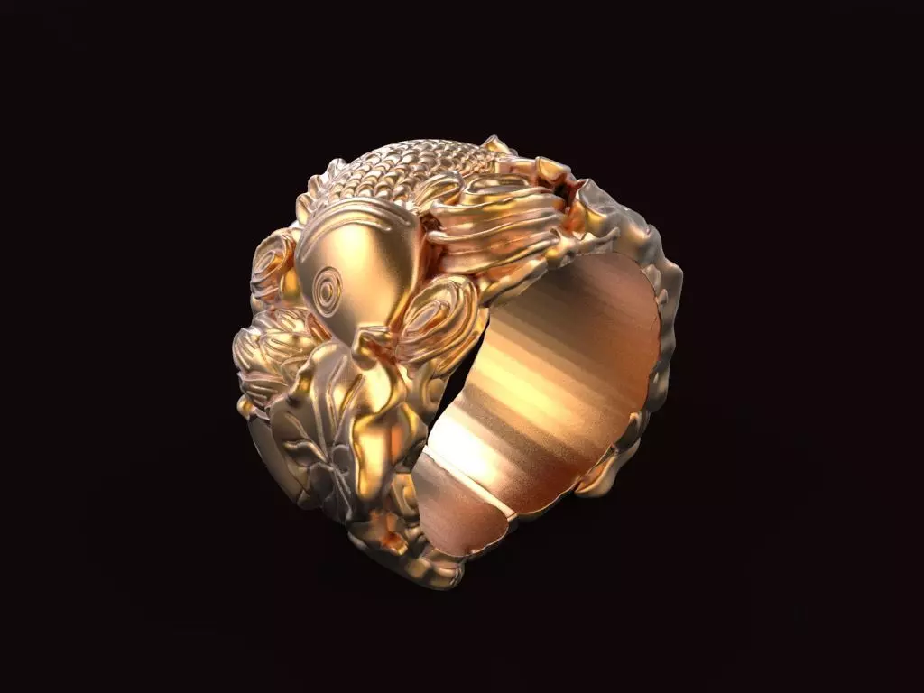 ring-01 buddha ring 3D print model_0