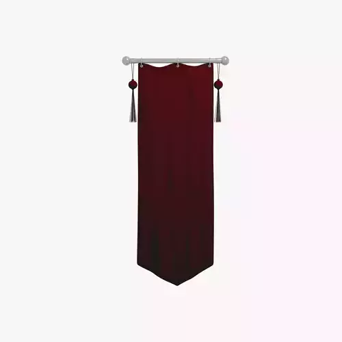 Flag 3d maroon curtain with tassels