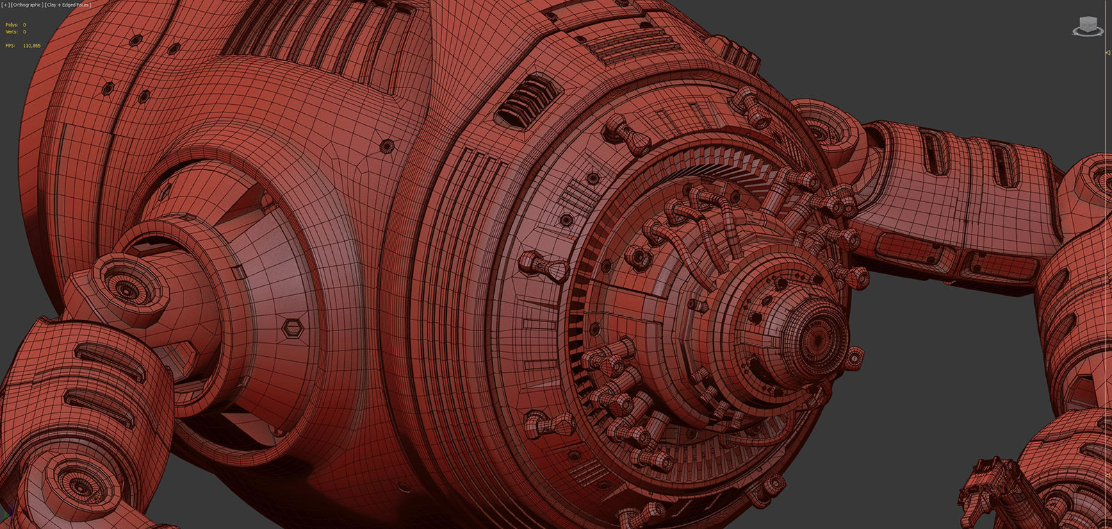 Sci-Fi FLYING DRONE RIGGED 3D model_9