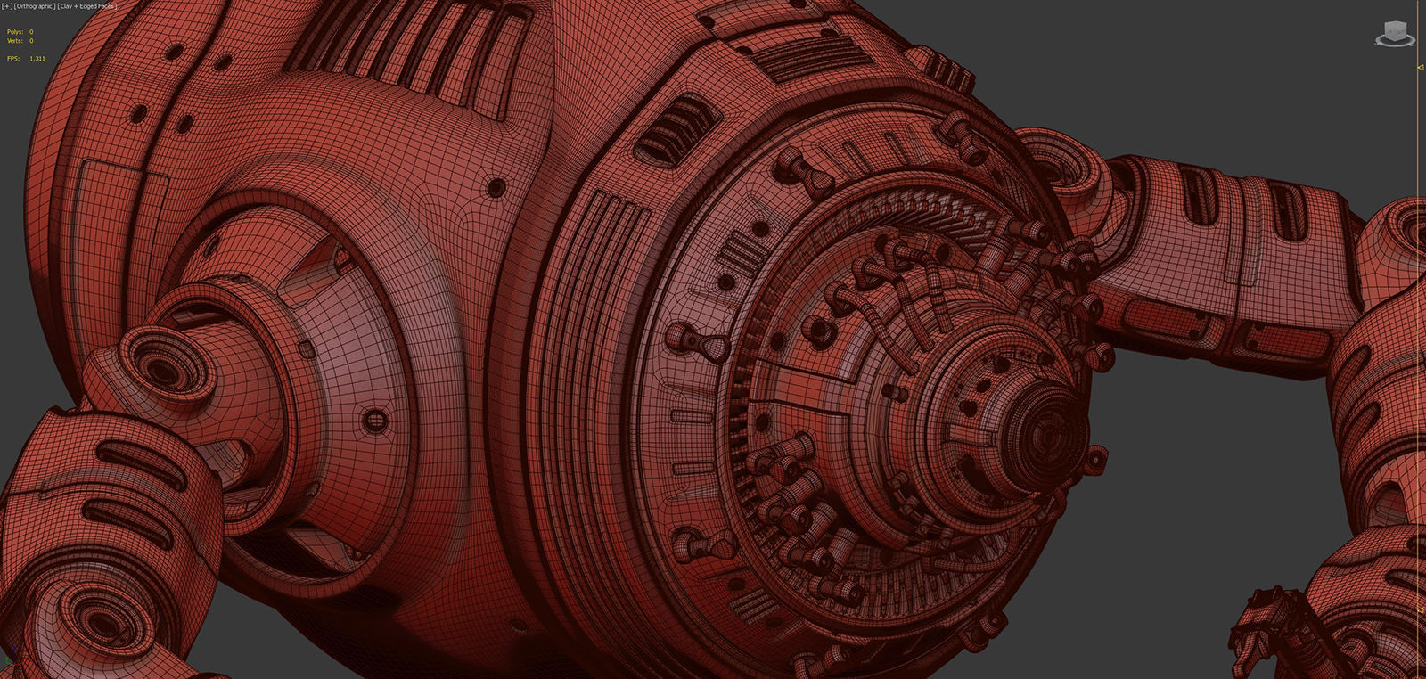 Sci-Fi FLYING DRONE RIGGED 3D model_10