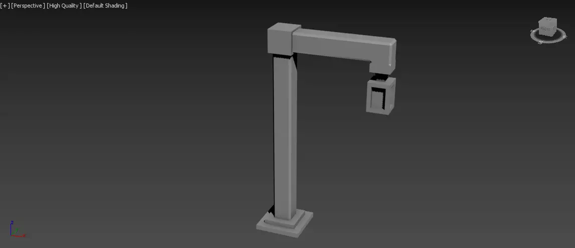 Street lamp Low-poly 3D model_0