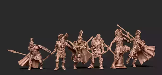Greek bundle - 6 miniatures 35mm scale 3D print model