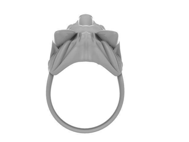 wolf ring 3D print model_8