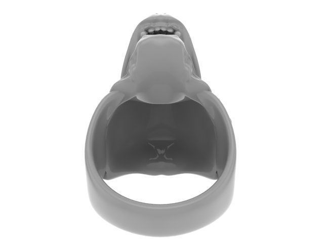 wolf ring 3D print model_7