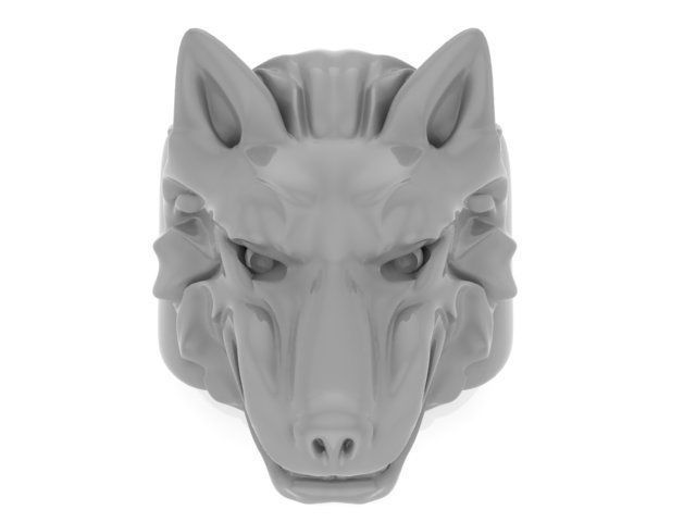 wolf ring 3D print model_9