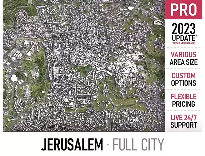 Jerusalem Low-poly 3D model