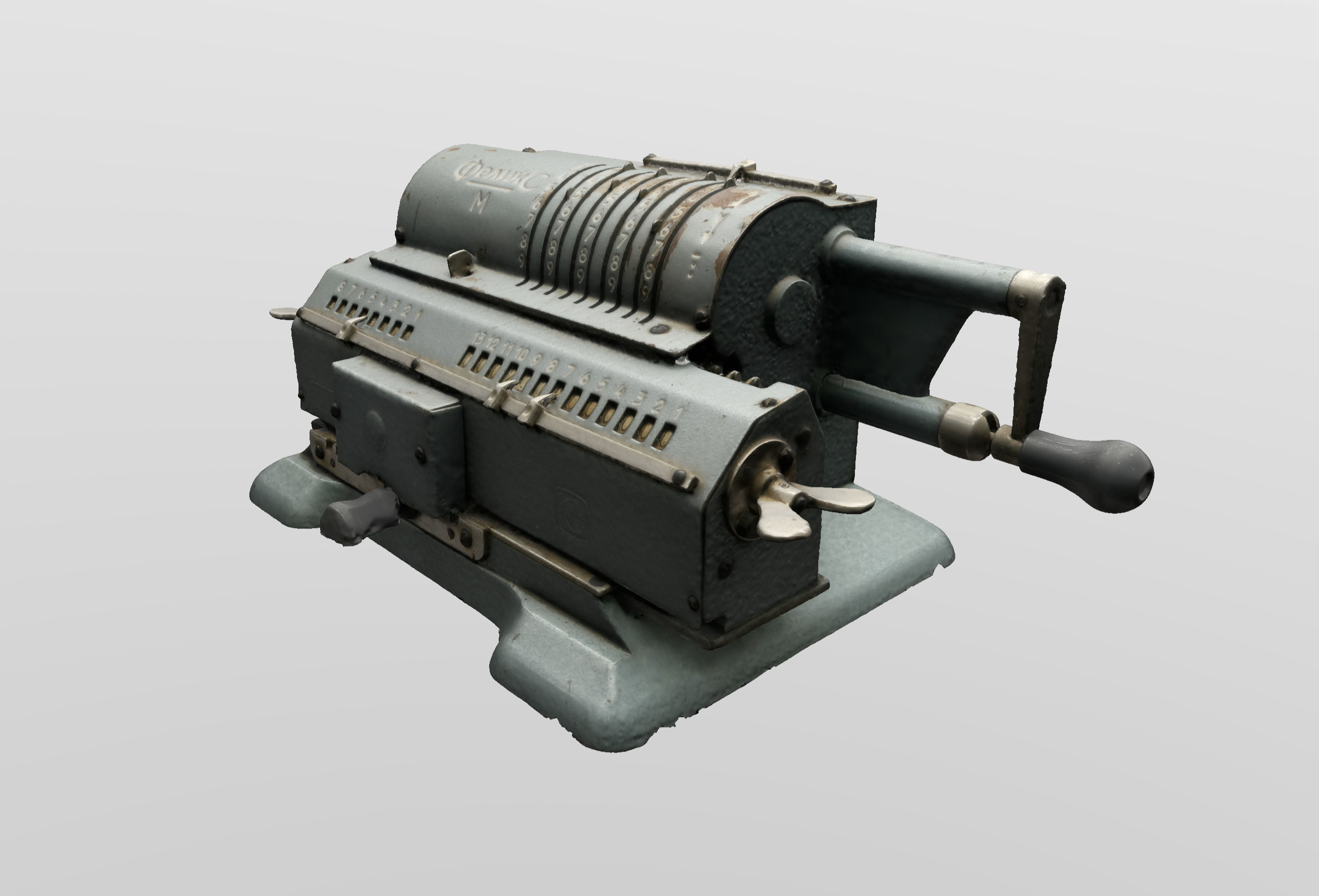 Arithmometer 3D Scan Low-poly 3D model_1