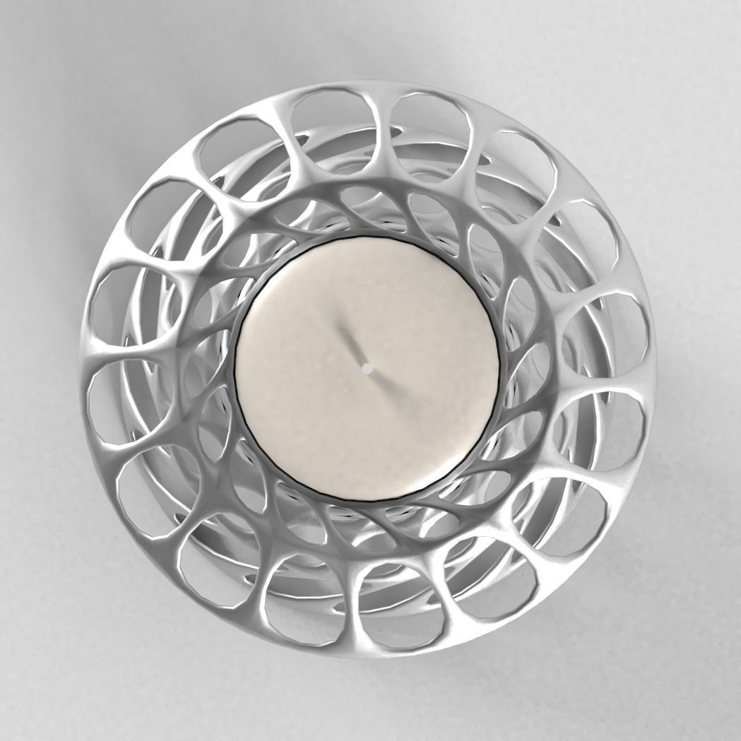 Small Candle Holder with Candle 3D model_1