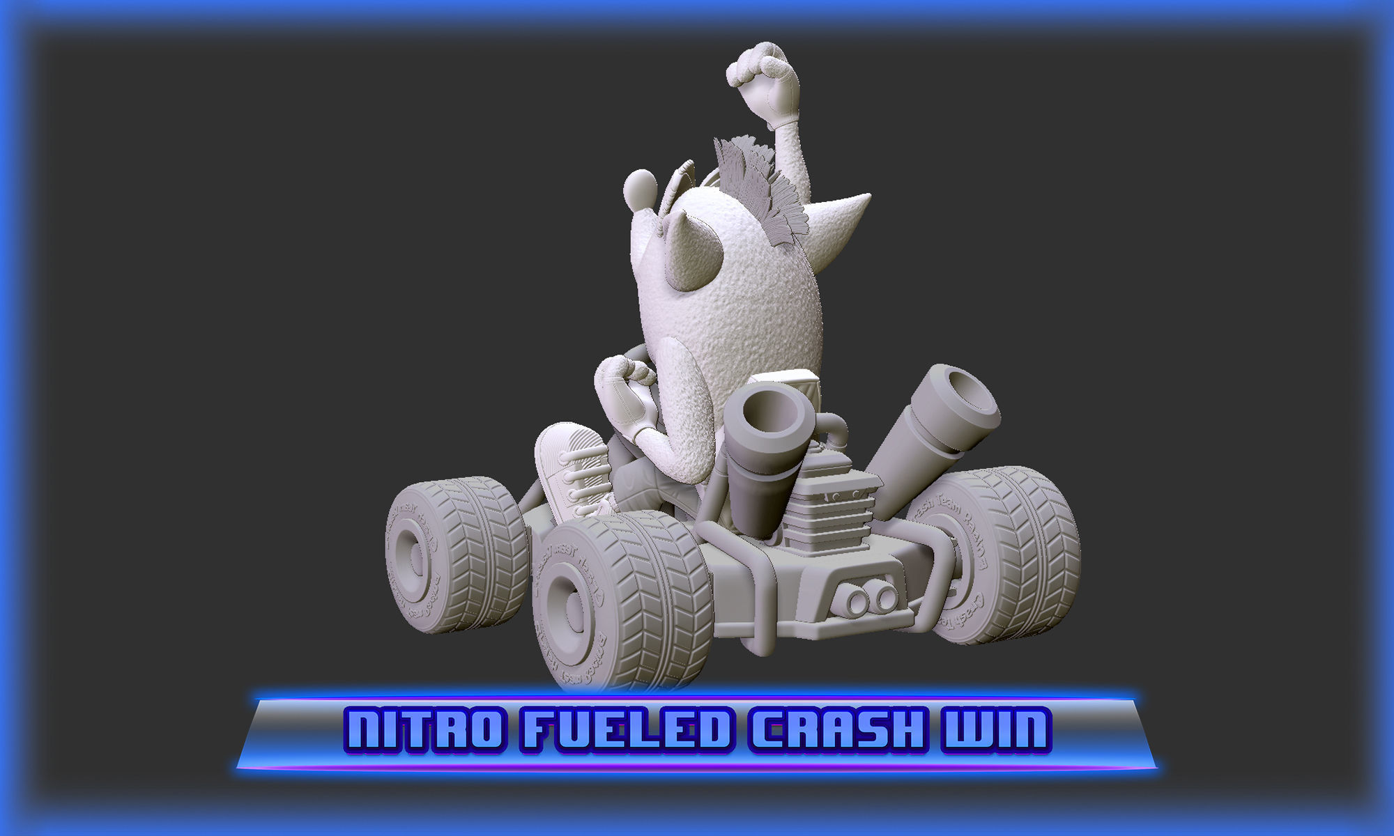 Crash Team Racing Nitro Fueled based Crash Bandicoot 3D print model_7