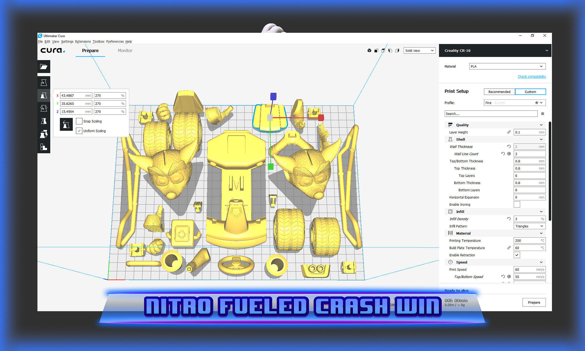 Crash Team Racing Nitro Fueled based Crash Bandicoot 3D print model_11