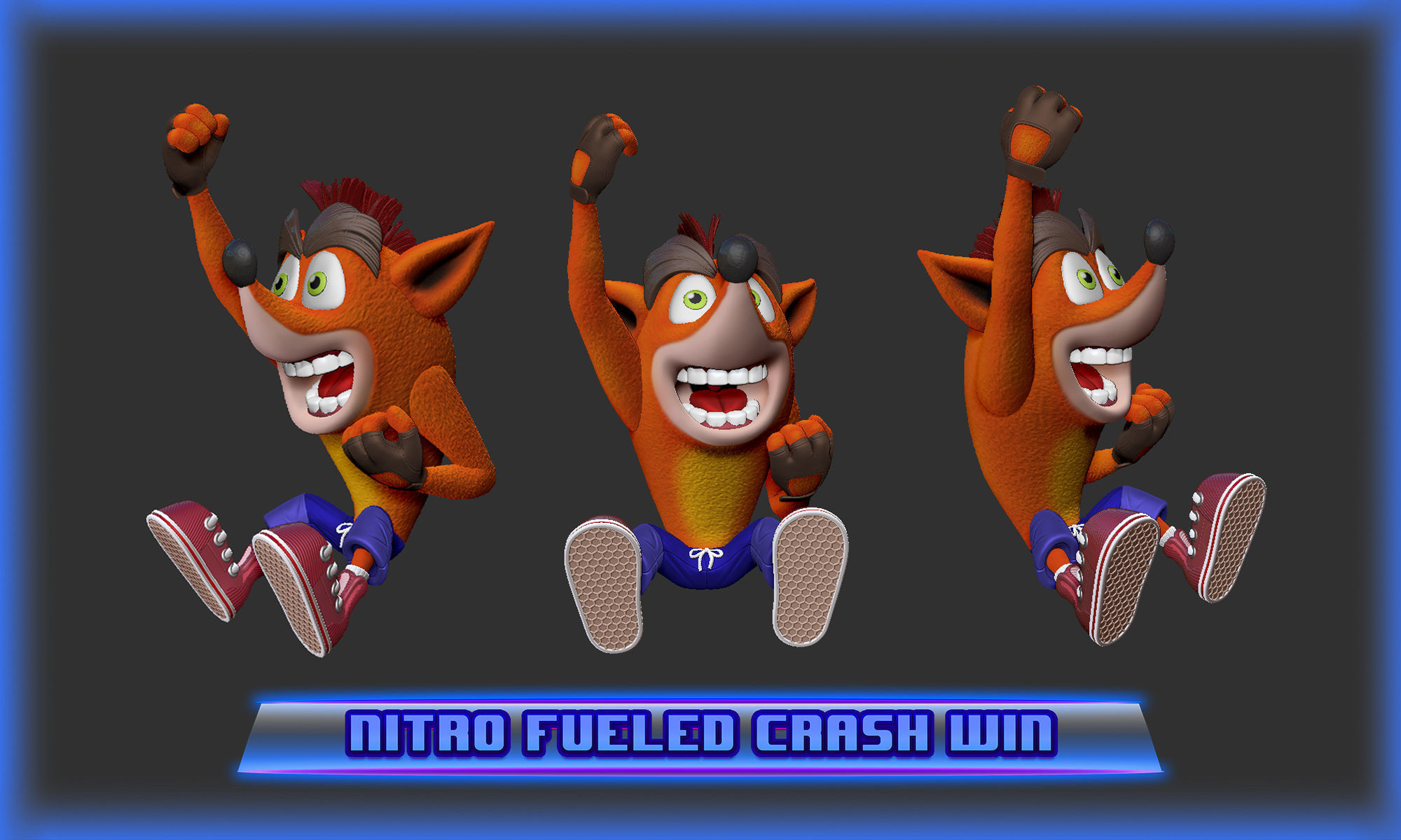 Crash Team Racing Nitro Fueled based Crash Bandicoot 3D print model_2