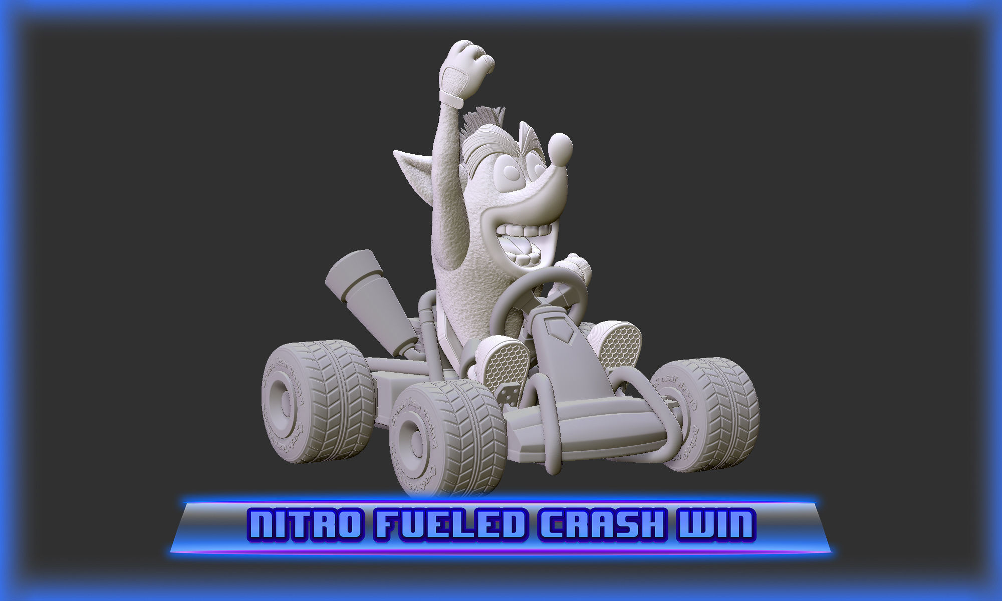 Crash Team Racing Nitro Fueled based Crash Bandicoot 3D print model_4