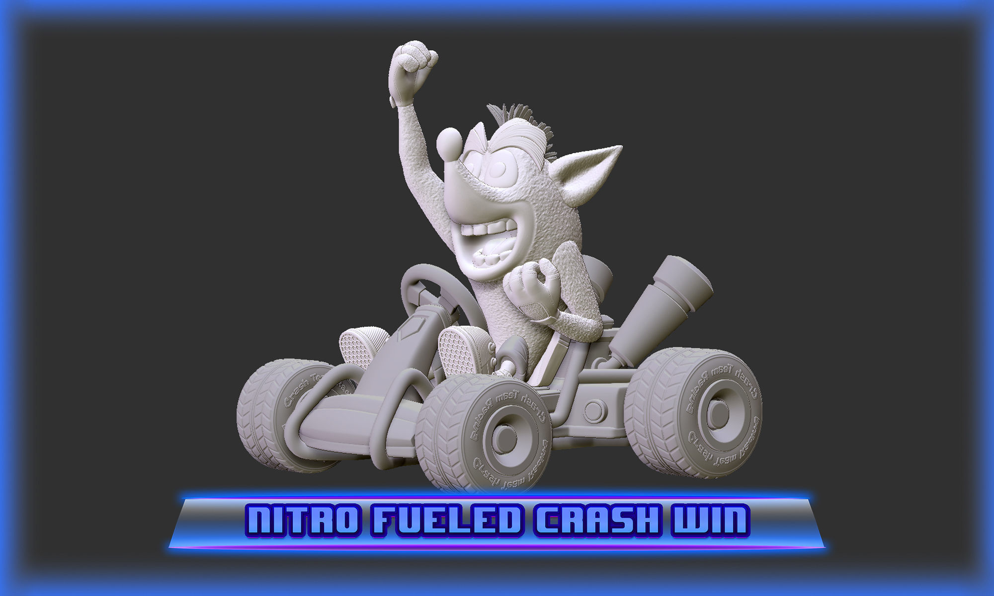 Crash Team Racing Nitro Fueled based Crash Bandicoot 3D print model_8