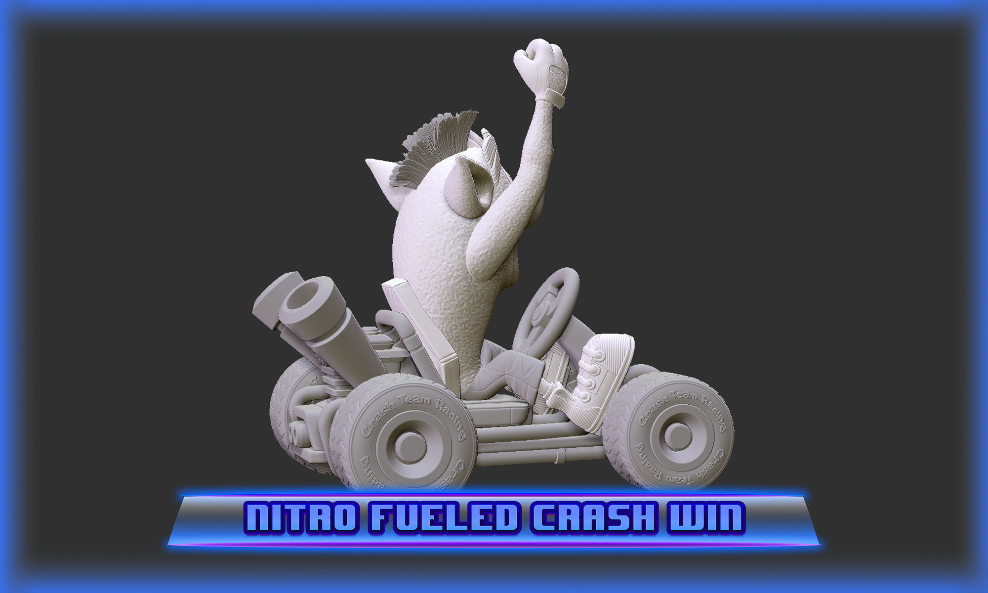 Crash Team Racing Nitro Fueled based Crash Bandicoot 3D print model_5