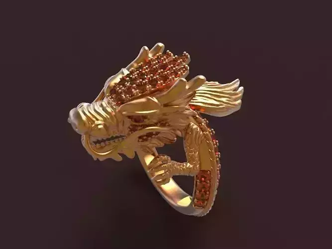 dragon-02 gold dragon head ring