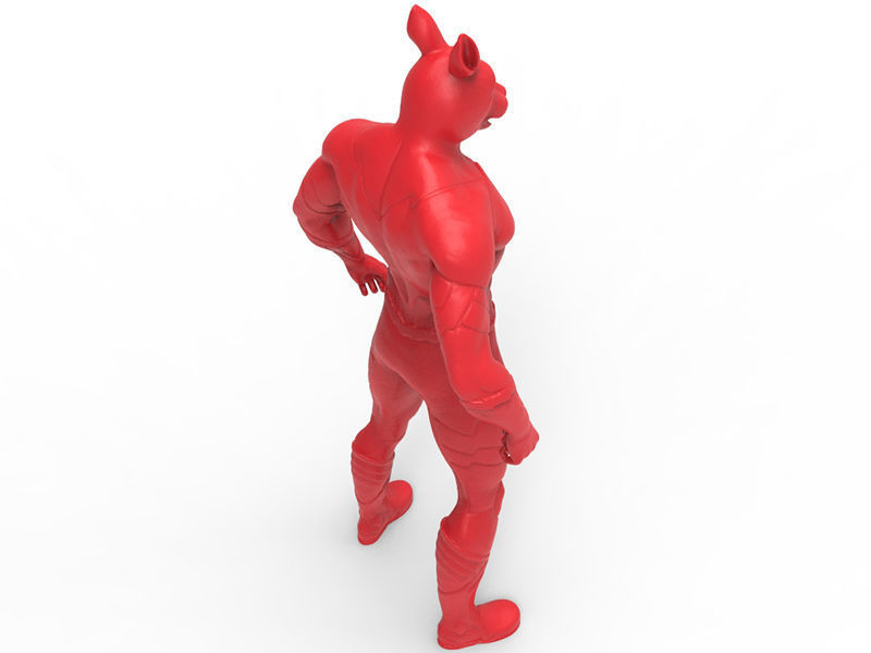 Animal Hero Of Rabbit 3D print model_4