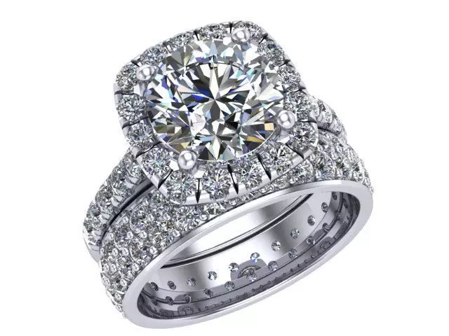 Round Cushion Halo And Band 3D print model_0