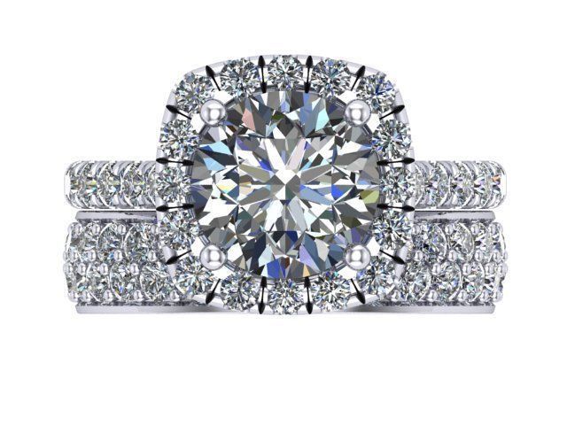 Round Cushion Halo And Band 3D print model_1