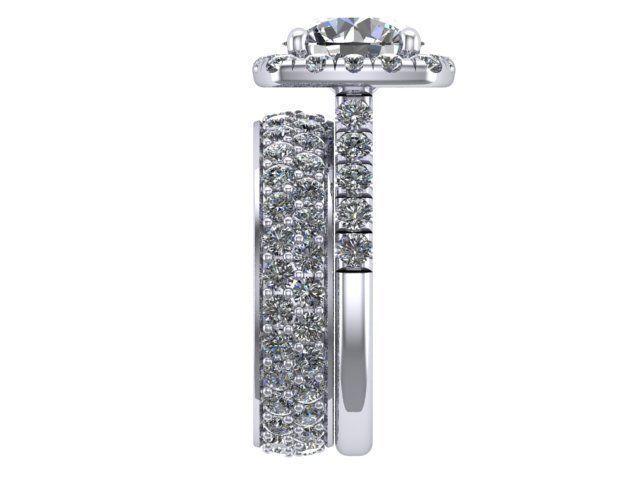 Round Cushion Halo And Band 3D print model_3