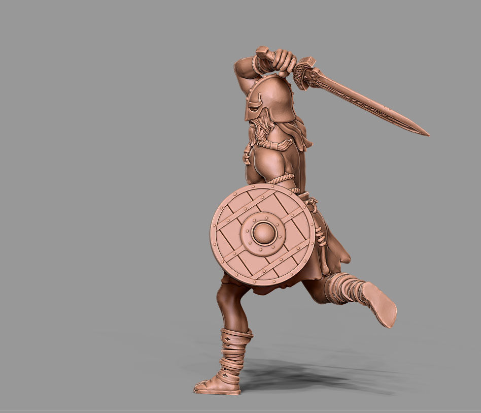 Viking bundle - 5 miniatures - 35mm scale 3D print model_36