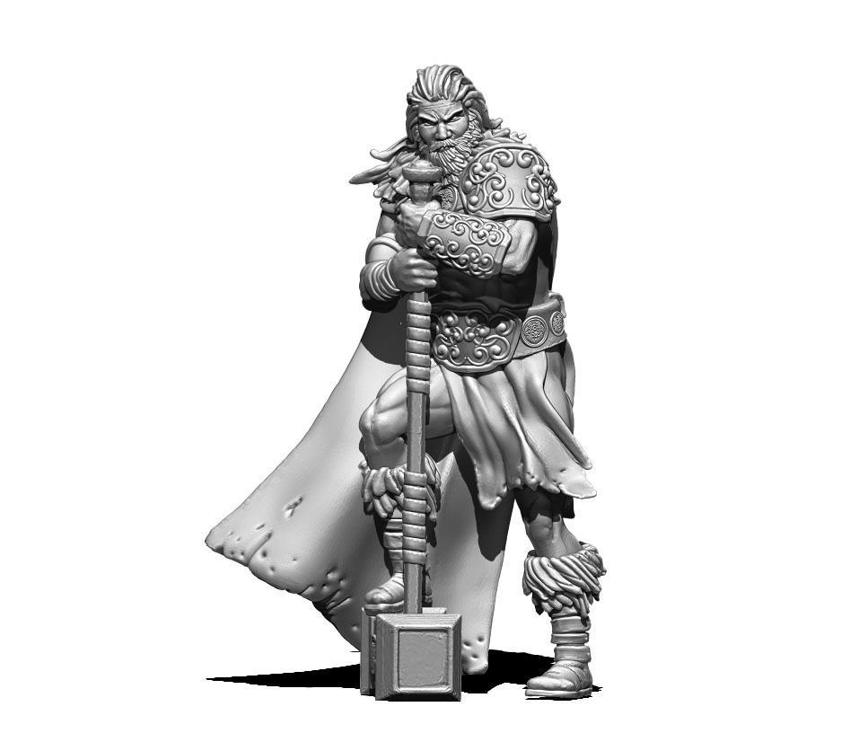 Viking bundle - 5 miniatures - 35mm scale 3D print model_14