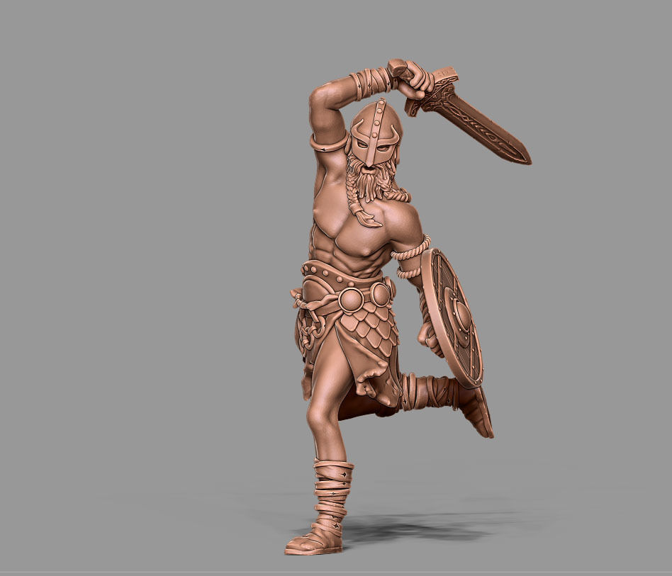 Viking bundle - 5 miniatures - 35mm scale 3D print model_38