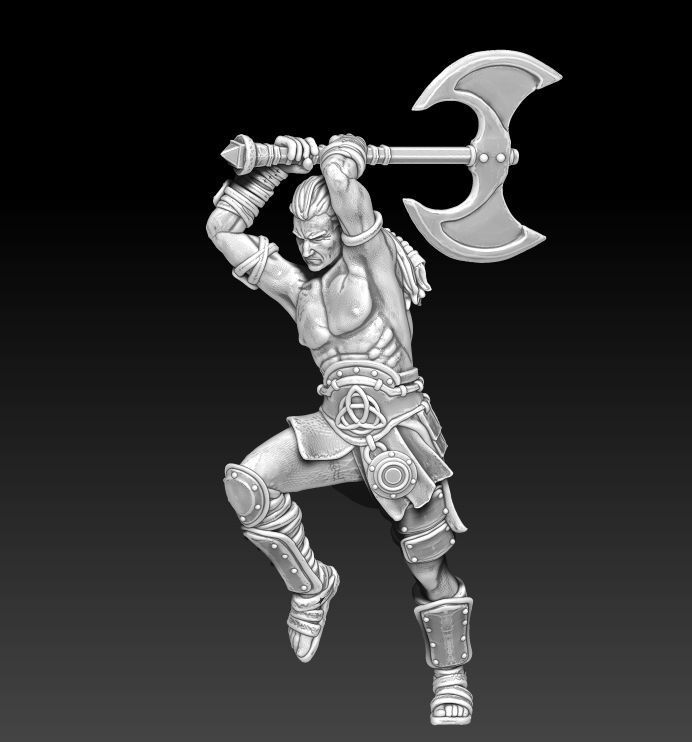 Viking bundle - 5 miniatures - 35mm scale 3D print model_30