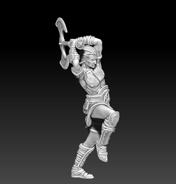 Viking bundle - 5 miniatures - 35mm scale 3D print model_29